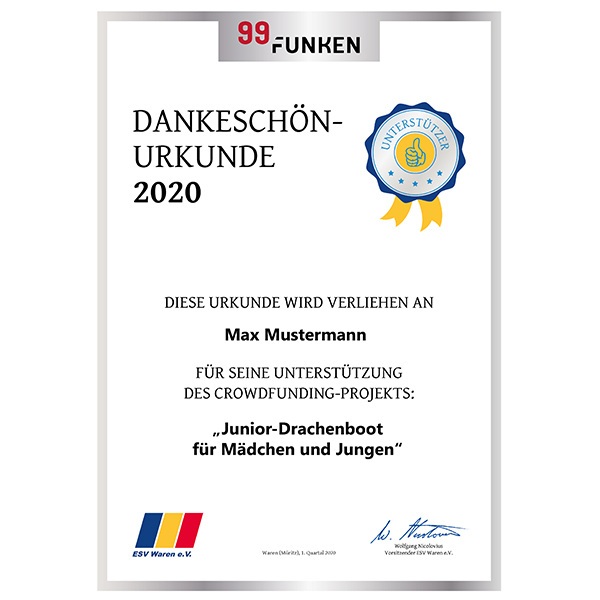 Dankeschön-Urkunde (digital)