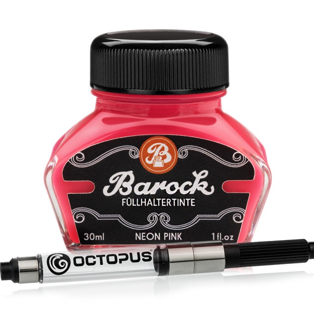 Barock Neon Füllhaltertinte zum Schreiben, Markieren und Zeichnen + Tintenkonverter