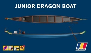 Junior-Drachenboot für Mädchen und Jungen