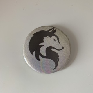 Magnet-Button mit Wolf-Logo