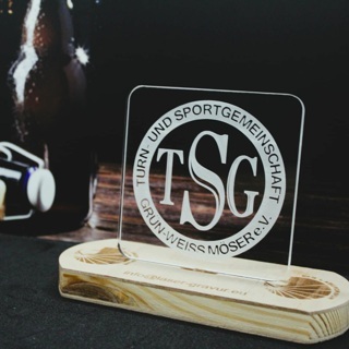 Acryl Glas Untersetzer mit TSG Logo