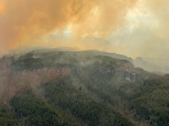 Waldbrand in der Sächsischen Schweiz