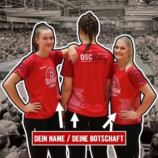 Dein Name auf dem Warm-Up Shirt der DSC Volleys 2023/24, inkl. einem Exemplar als Fanshirt für Dich!